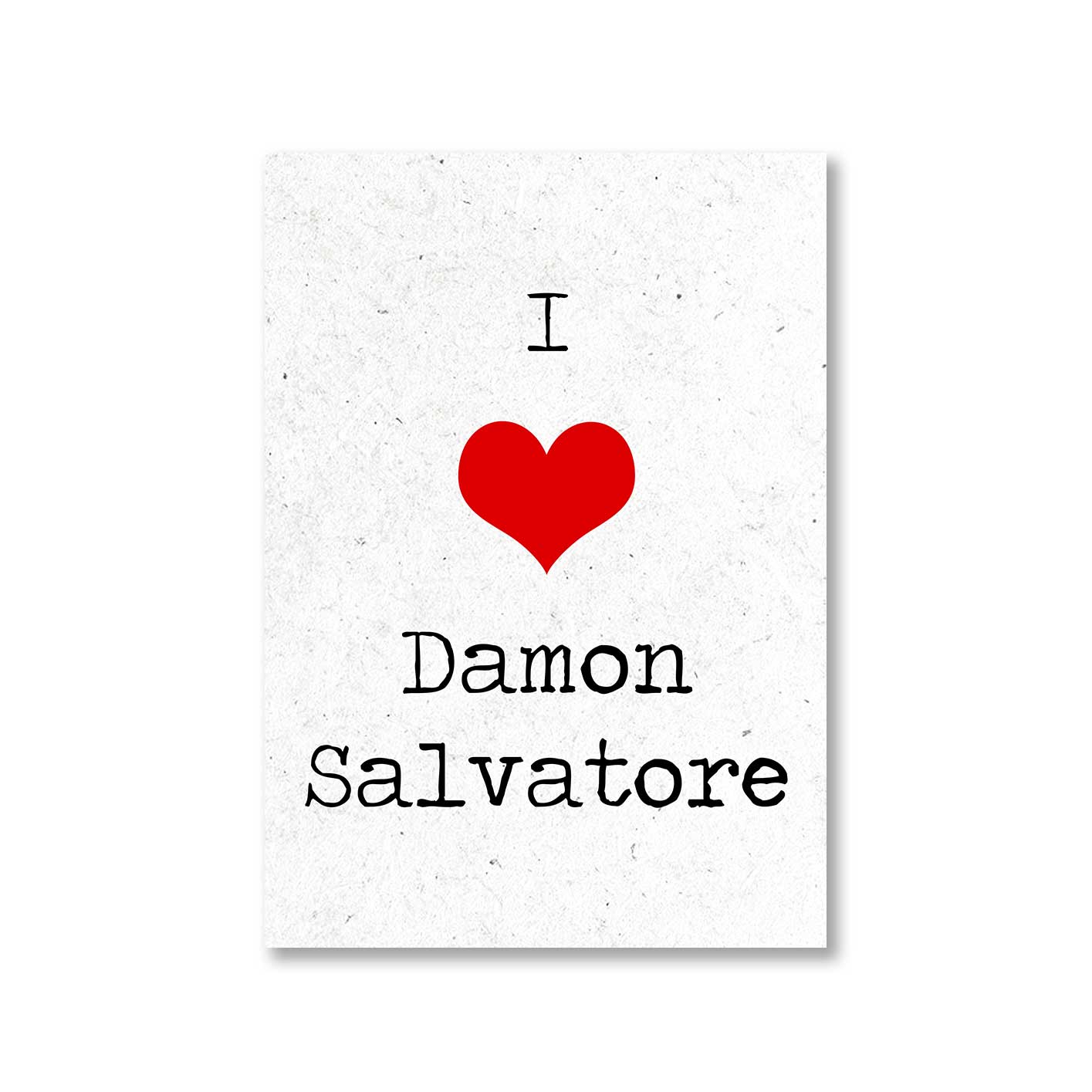 The Vampire Diaries Poster - I Love Damon The Banyan Tee TBT