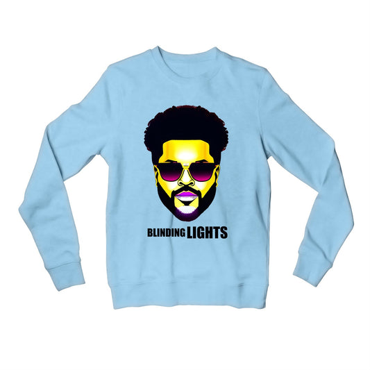 the weeknd blinding lights sweatshirt upper winterwear music band buy online india the banyan tee tbt men women girls boys unisex baby blue