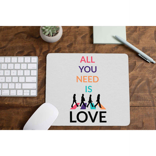 All You Need Is Love The Beatles Mousepad The Banyan Tee TBT Mouse pad computer accessory
