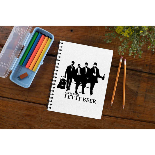 Let It Beer The Beatles Notebook - Yellow Submarine Notebook The Banyan Tee TBT Notepad paper online diary personal girls cute office under 100
