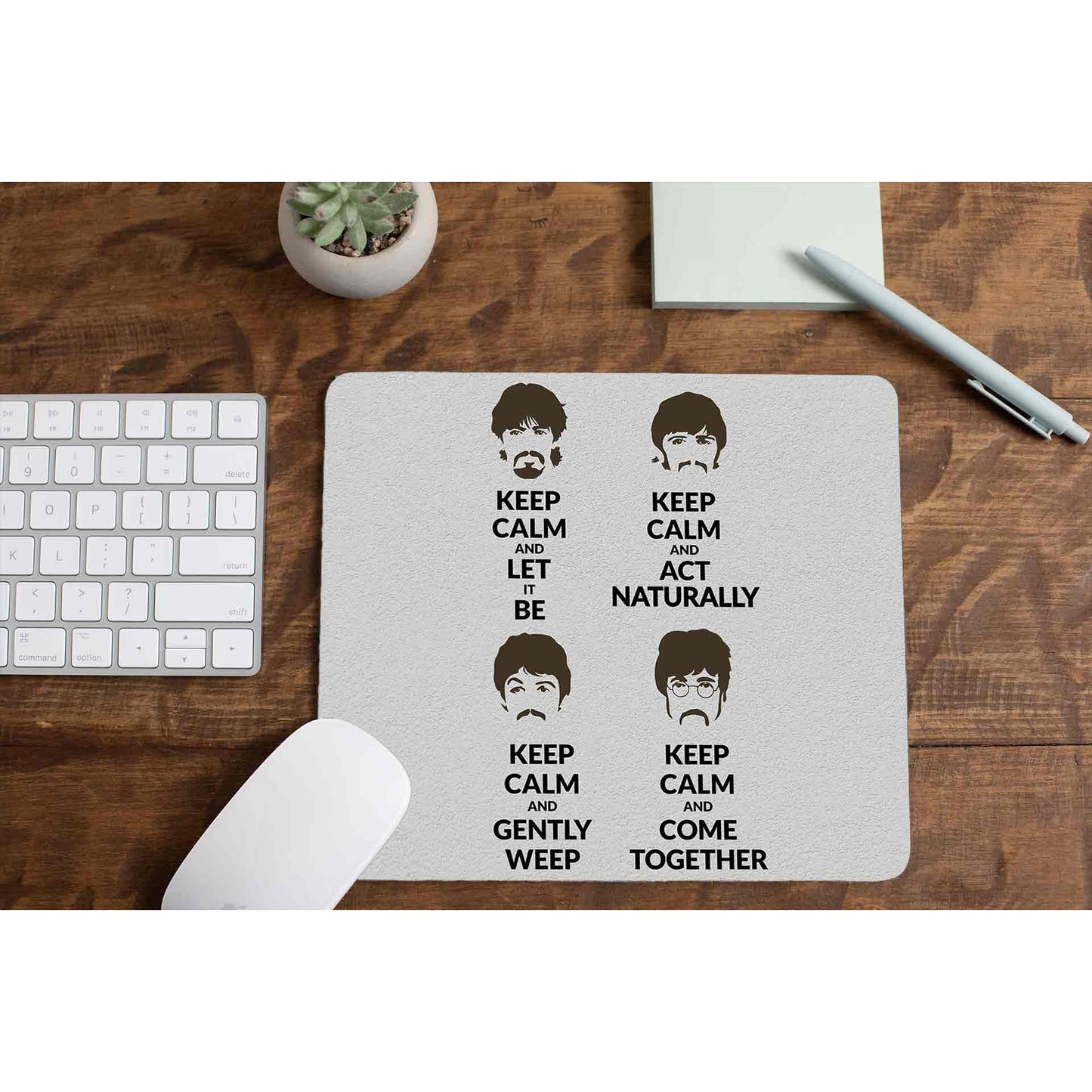 Keep Calm The Beatles Mousepad The Banyan Tee TBT Mouse pad computer accessory