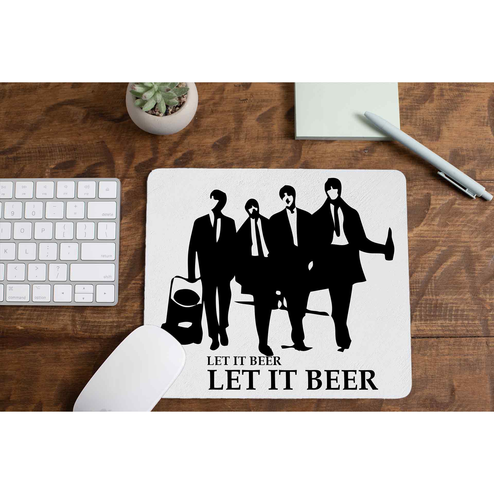 Let It Beer The Beatles Mousepad The Banyan Tee TBT Mouse pad computer accessory