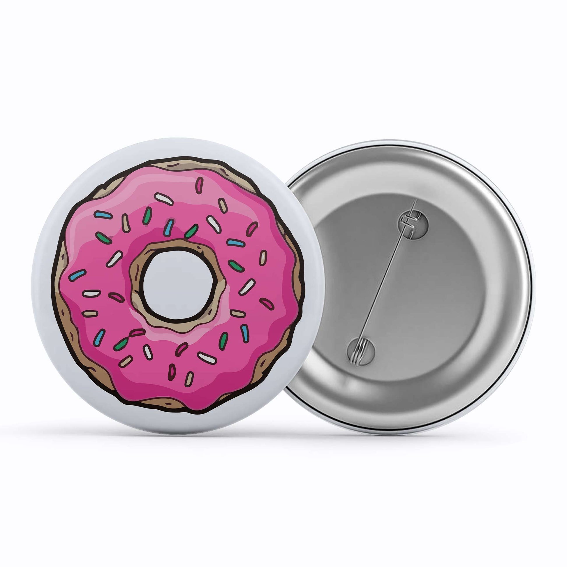 The Simpsons Badge - Donut Metal Pin Button The Banyan Tee TBT