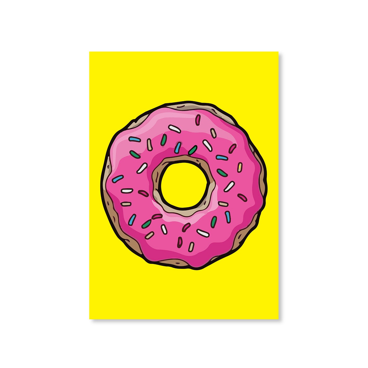 The Simpsons Poster by The Banyan Tee Poster for Wall Poster Design - Donut