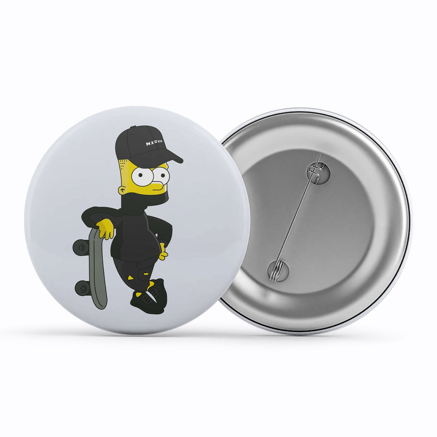 The Simpsons Badge Metal Pin Button The Banyan Tee TBT - Bart Simpson