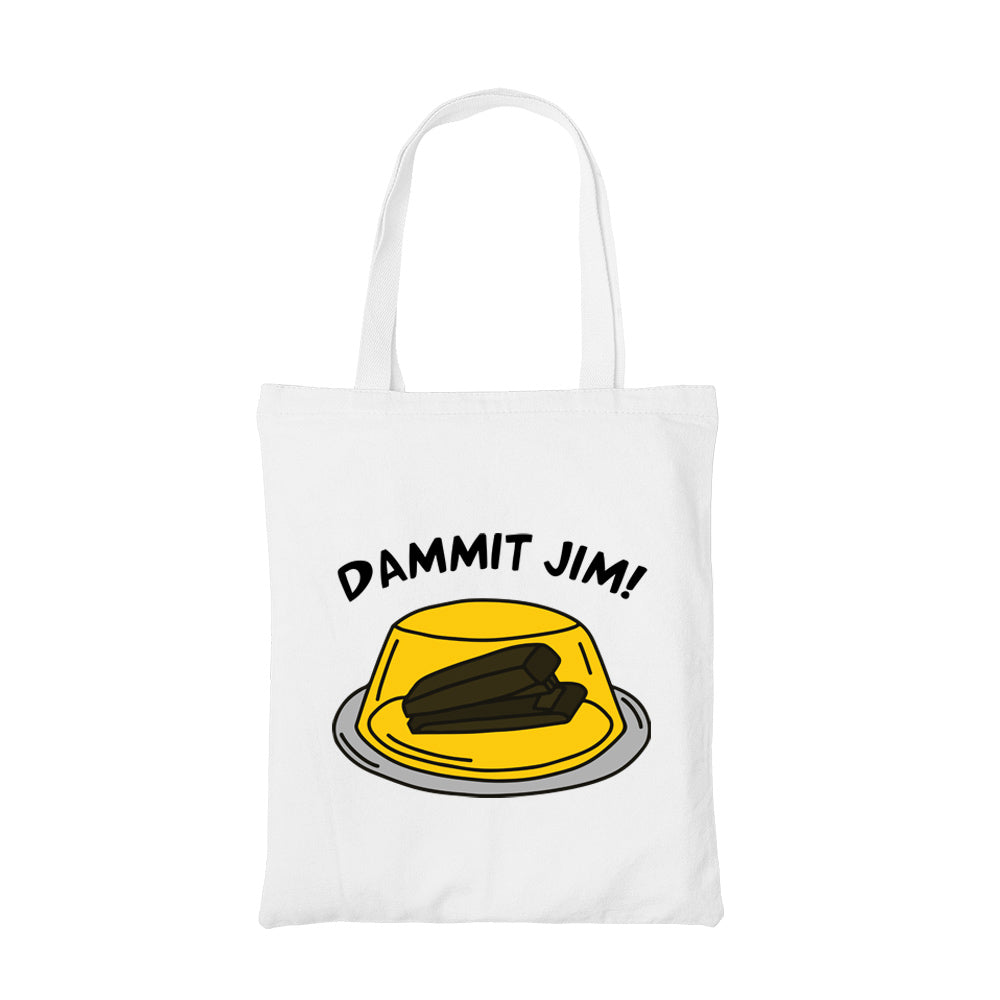 the office dammit jim tote bag hand printed cotton women men unisex