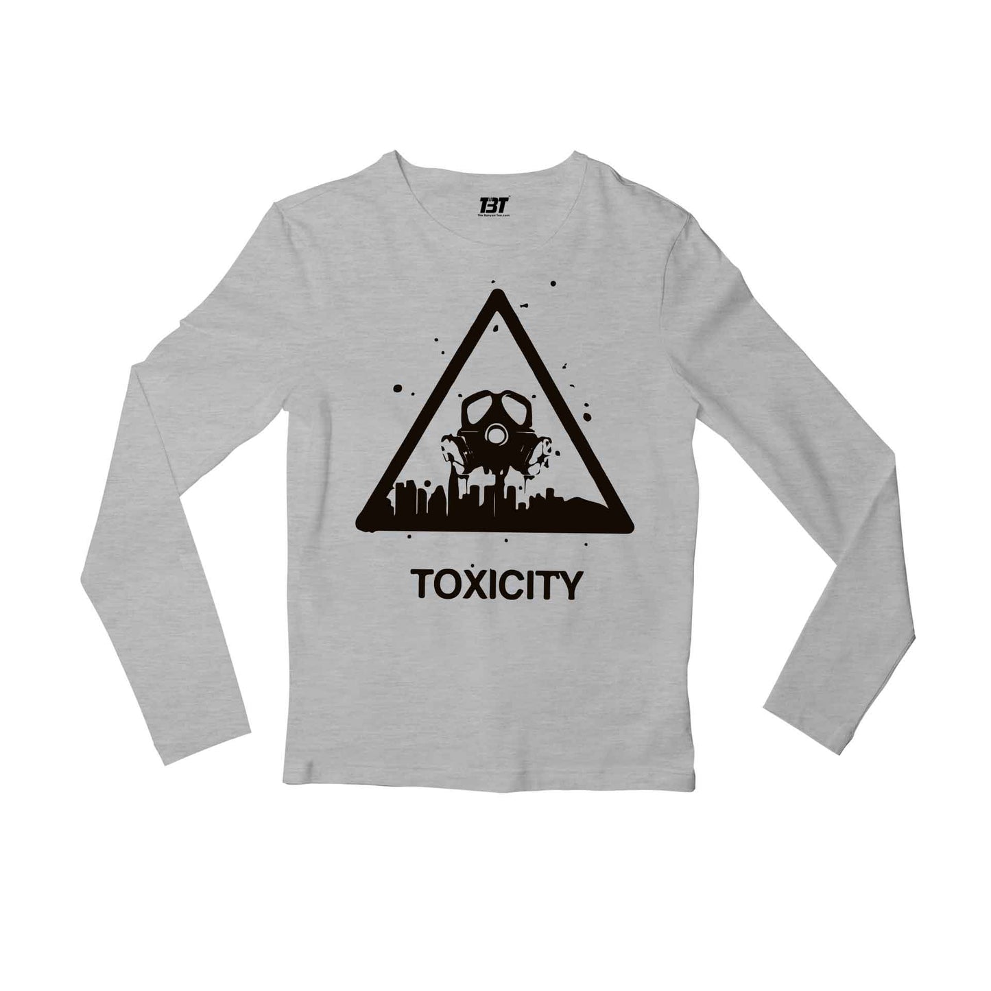 system of a down toxicity full sleeves long sleeves music band buy online india the banyan tee tbt men women girls boys unisex gray