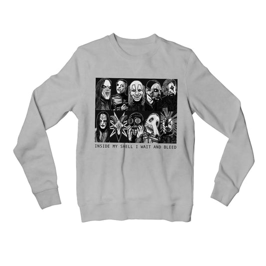 slipknot wait & bleed sweatshirt upper winterwear music band buy online india the banyan tee tbt men women girls boys unisex gray