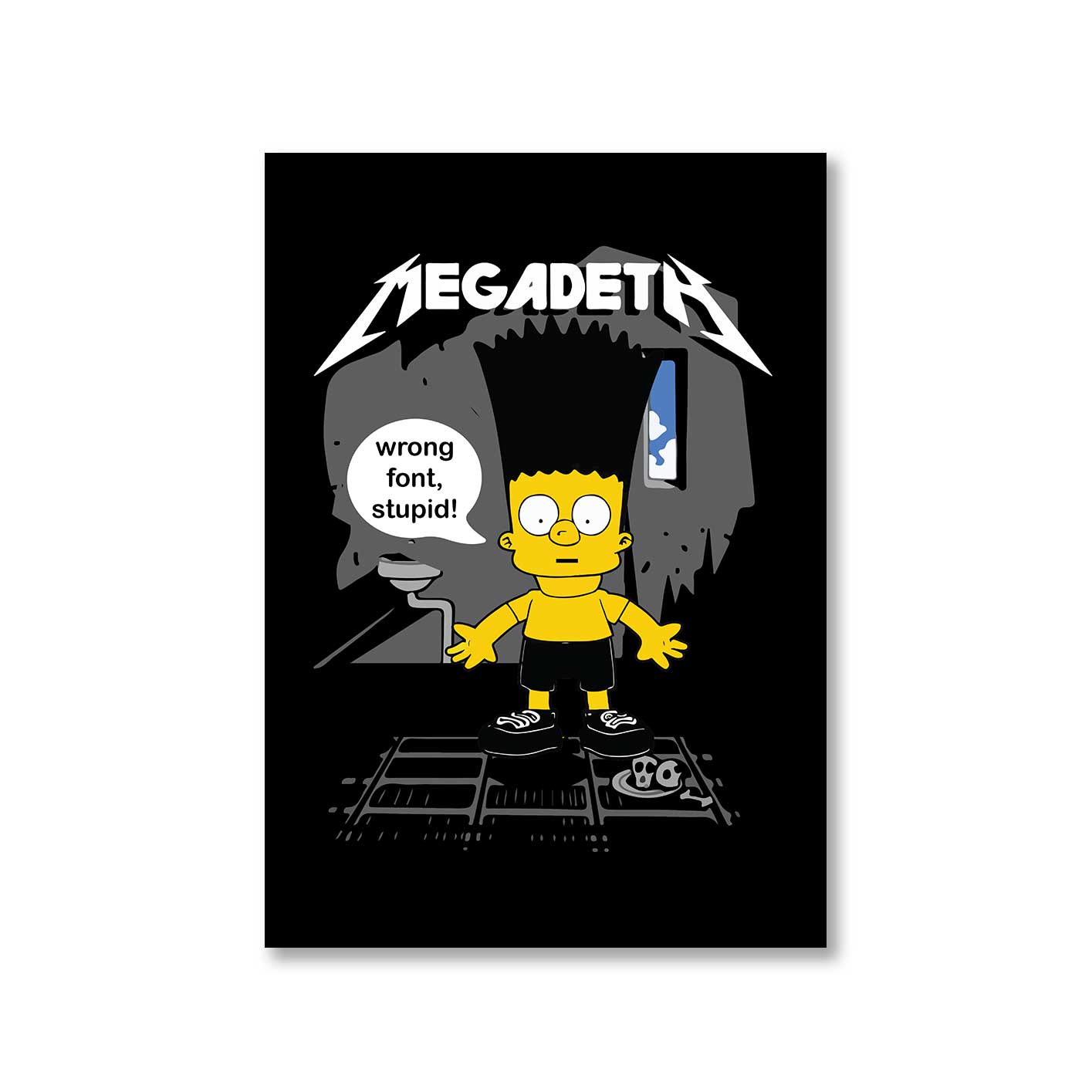 megadeth wrong font poster wall art buy online india the banyan tee tbt a4