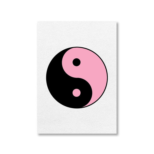 black pink yin yang poster wall art buy online india the banyan tee tbt a4 song k pop jennie lisa jisoo rose