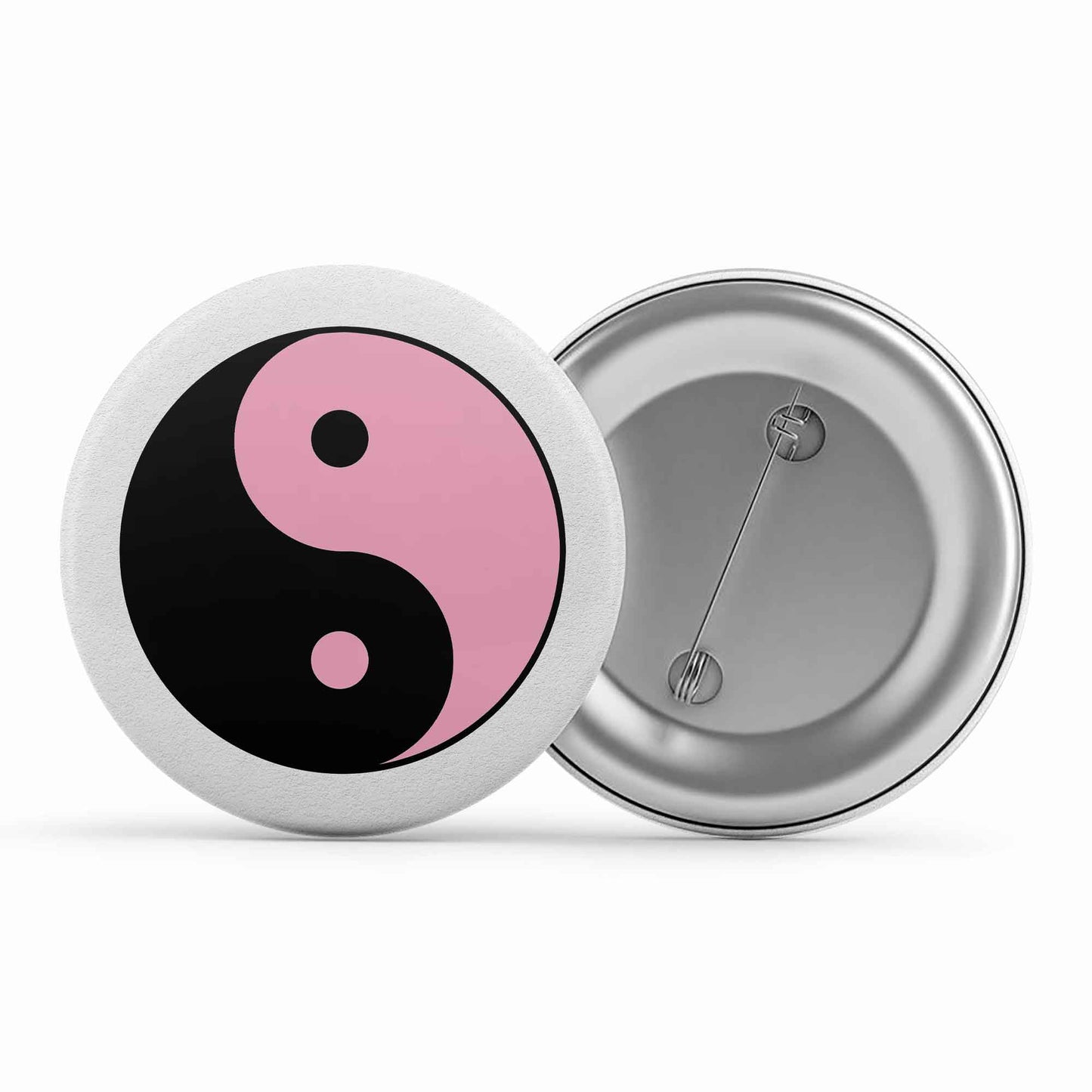 black pink yin yang badge pin button music band buy online india the banyan tee tbt men women girls boys unisex  song k pop jennie lisa jisoo rose