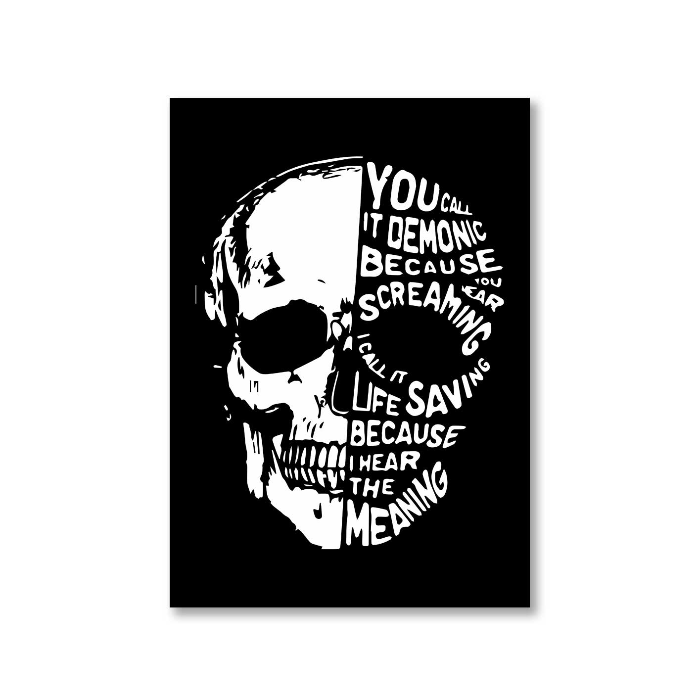 slipknot you call it demonic poster wall art buy online india the banyan tee tbt a4