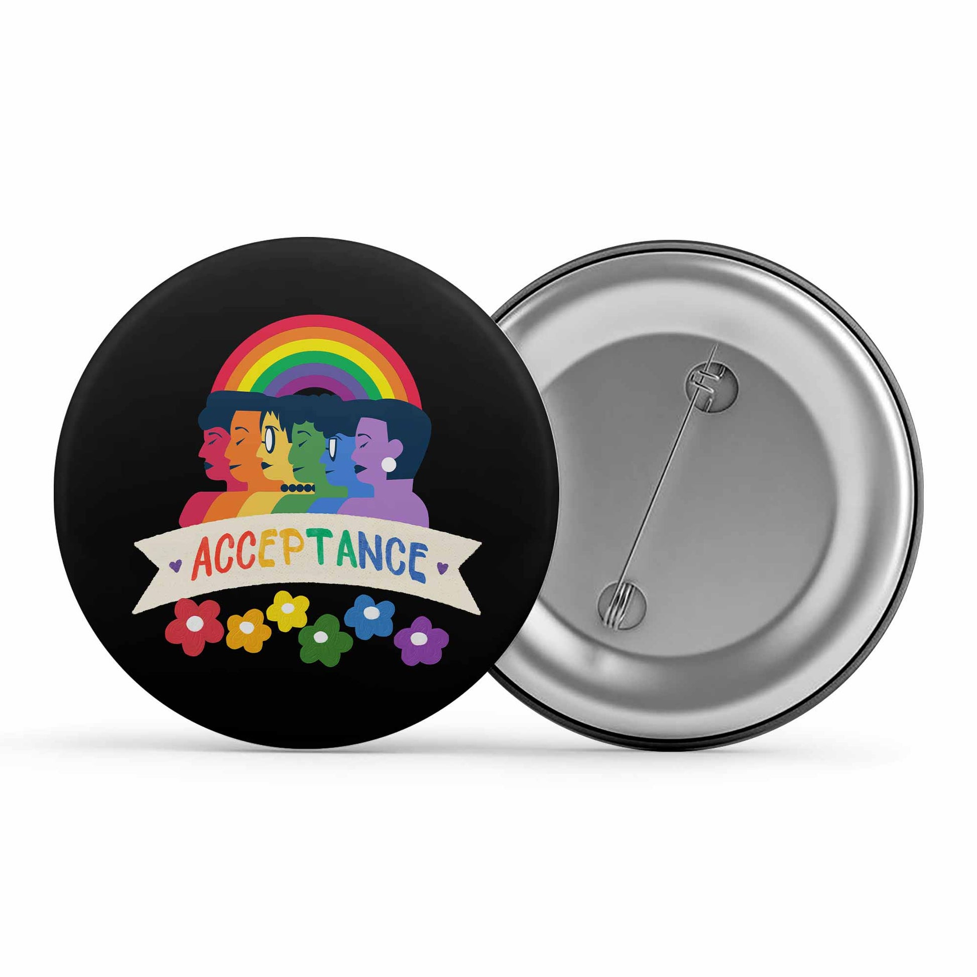 pride acceptance badge pin button printed graphic stylish buy online india the banyan tee tbt men women girls boys unisex  - lgbtqia+