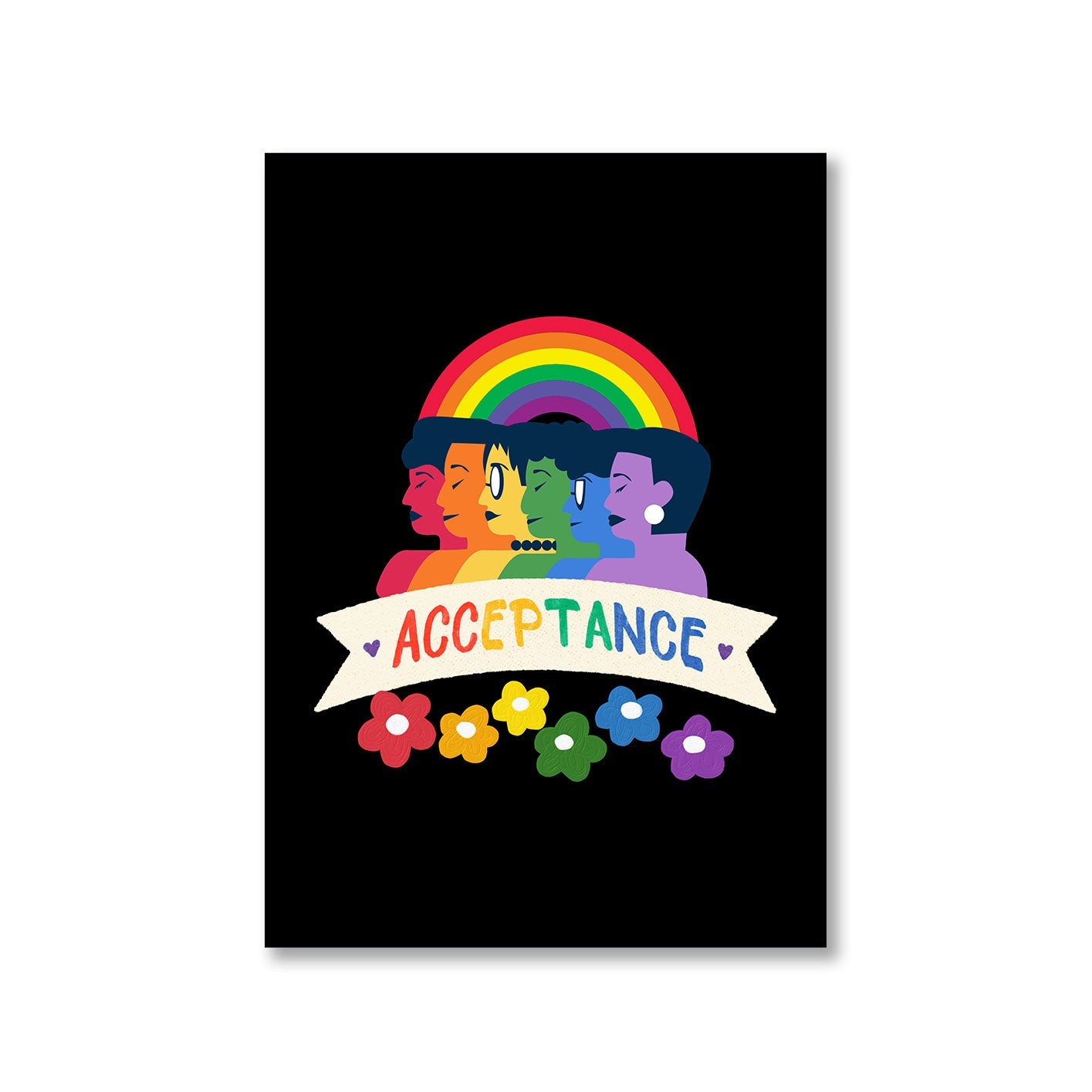 pride acceptance poster wall art buy online india the banyan tee tbt a4 - lgbtqia+