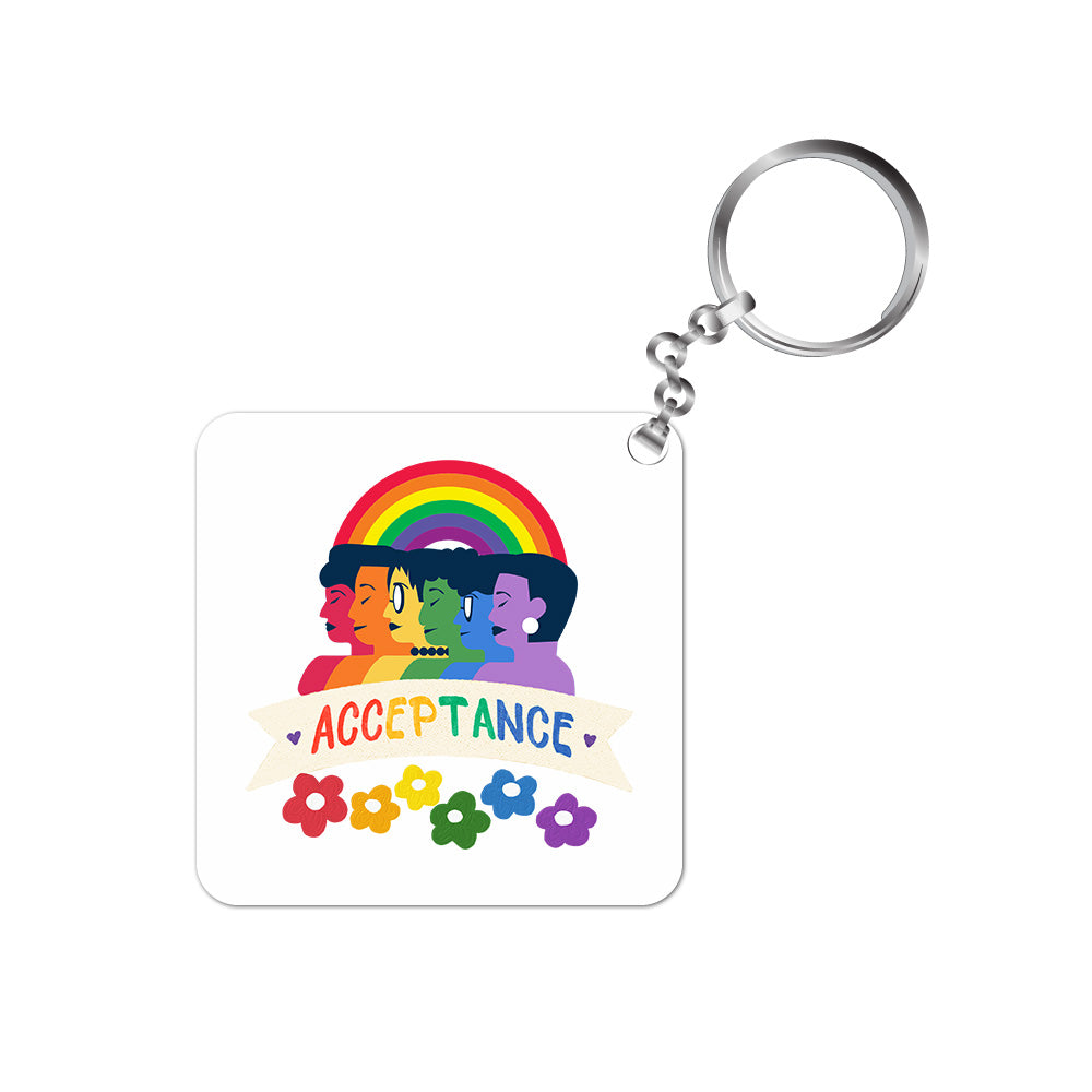 pride acceptance keychain keyring for car bike unique home printed graphic stylish buy online india the banyan tee tbt men women girls boys unisex  - lgbtqia+