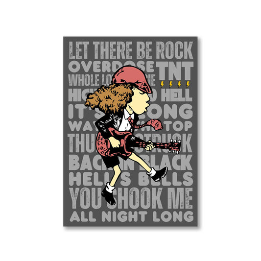 ac/dc rock anthems poster wall art buy online india the banyan tee tbt a4 