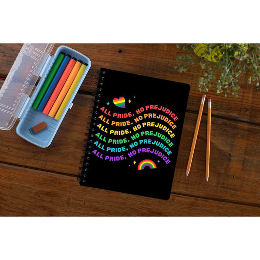 pride all pride no prejudice notebook notepad diary buy online india the banyan tee tbt unruled - lgbtqia+