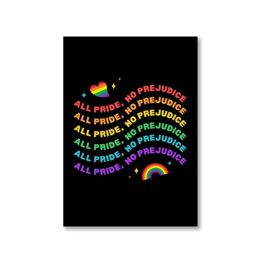 pride all pride no prejudice poster wall art buy online india the banyan tee tbt a4 - lgbtqia+