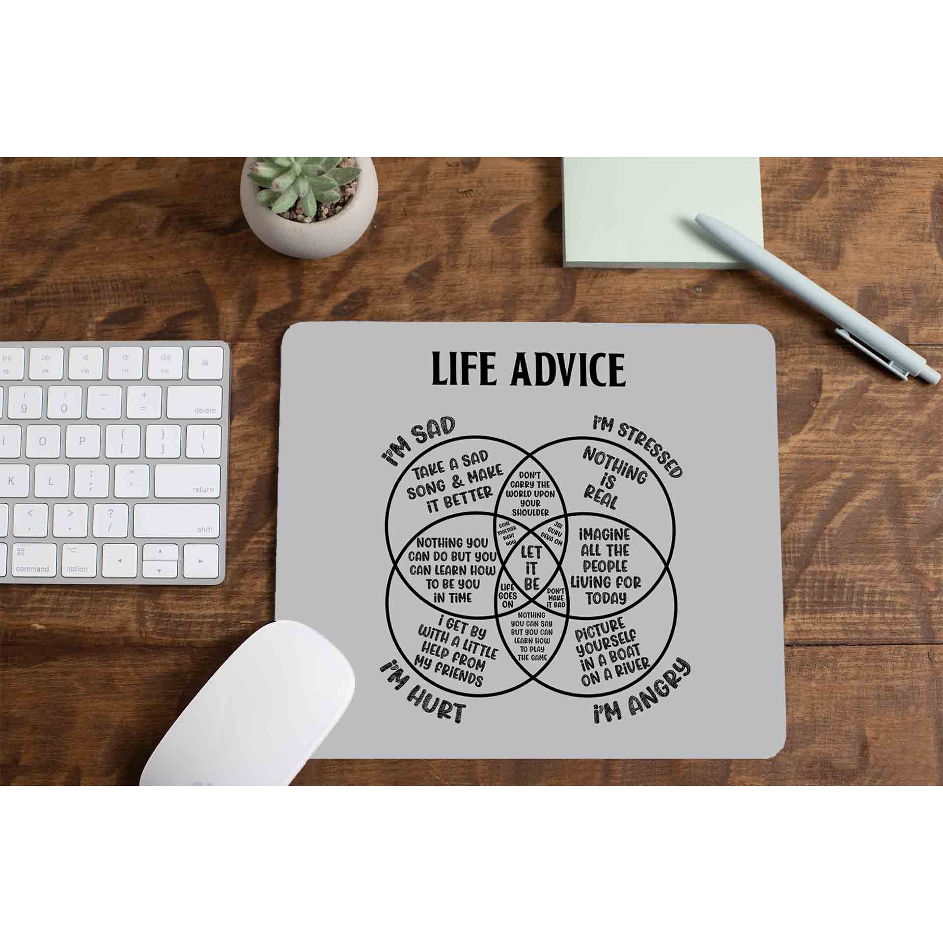 the beatles life advice mousepad logitech large anime music band buy online india the banyan tee tbt men women girls boys unisex