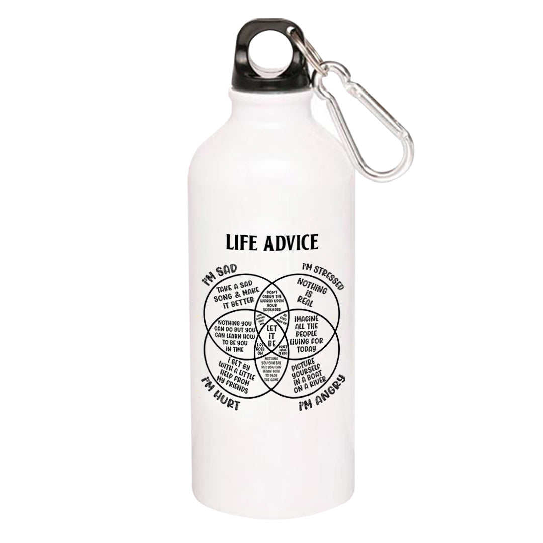 the beatles life advice sipper steel water bottle flask gym shaker music band buy online india the banyan tee tbt men women girls boys unisex