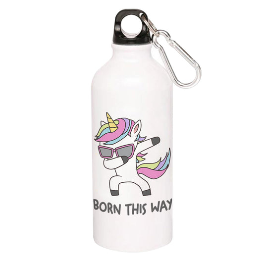 pride born this way sipper steel water bottle flask gym shaker printed graphic stylish buy online india the banyan tee tbt men women girls boys unisex  - lgbtqia+