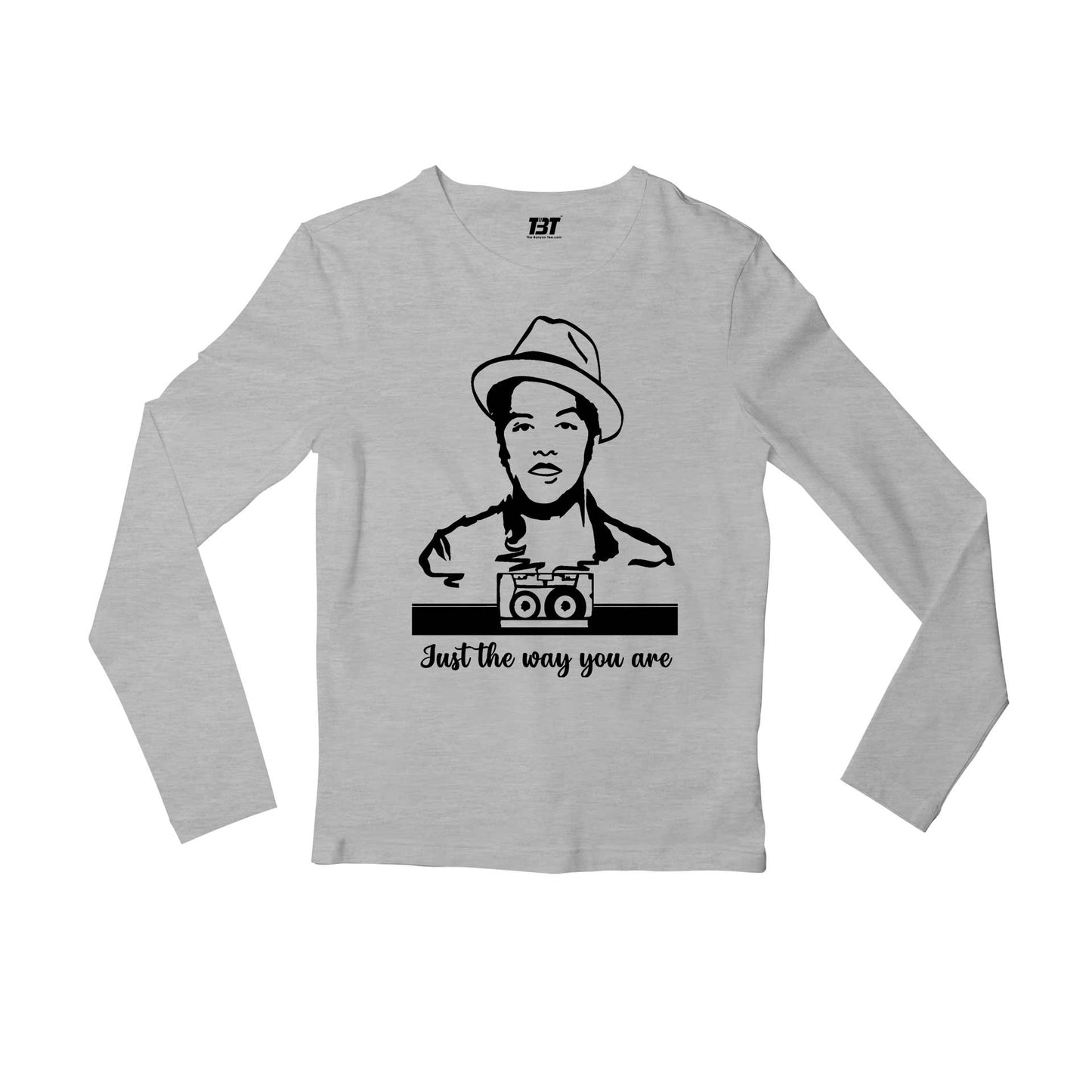bruno mars just the way you are full sleeves long sleeves music band buy online india the banyan tee tbt men women girls boys unisex gray