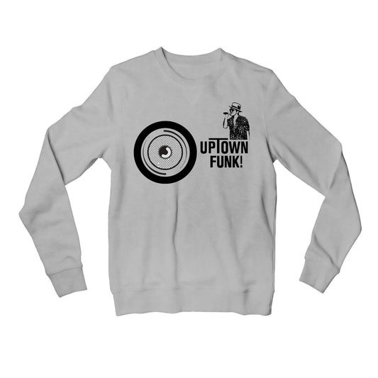 bruno mars uptown funk sweatshirt upper winterwear music band buy online india the banyan tee tbt men women girls boys unisex gray