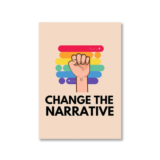 pride change the narrative poster wall art buy online india the banyan tee tbt a4 - lgbtqia+