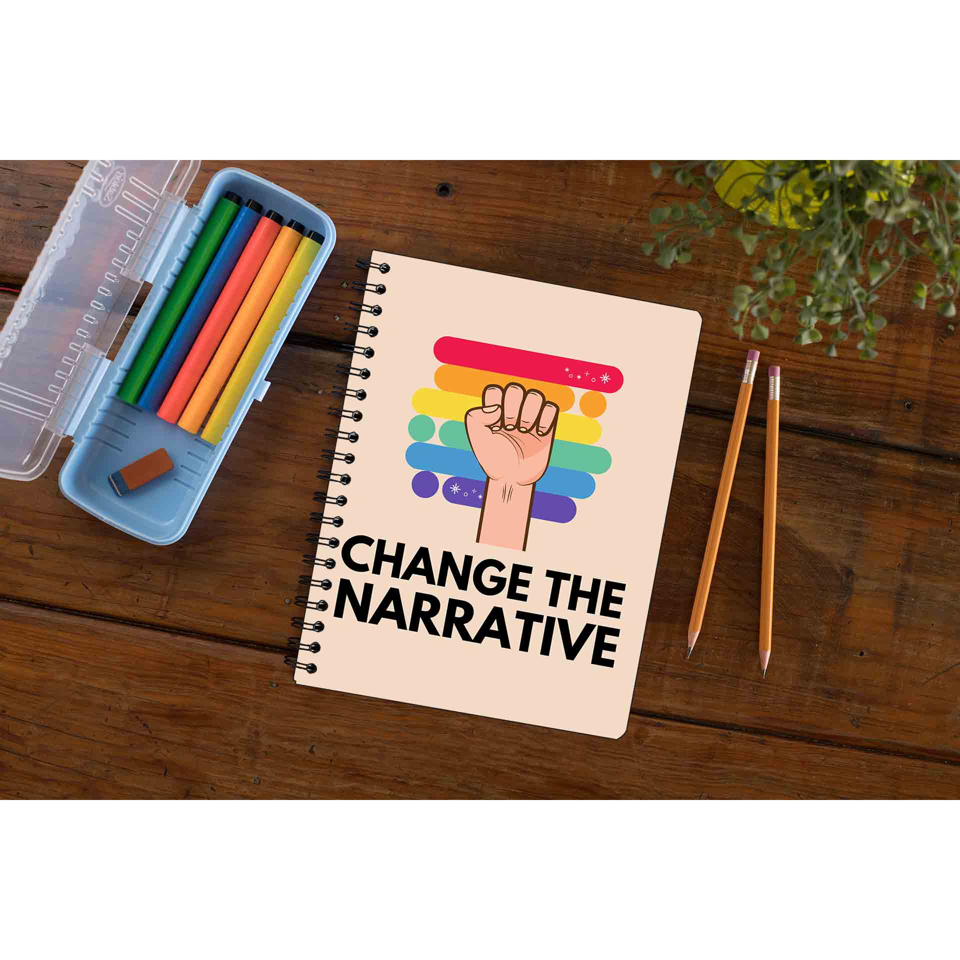 pride change the narrative notebook notepad diary buy online india the banyan tee tbt unruled - lgbtqia+