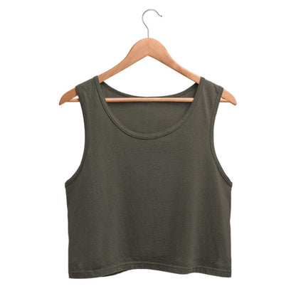 crop tank tops olive green crop tank top the banyan tee tbt basics  for girls for women for gym