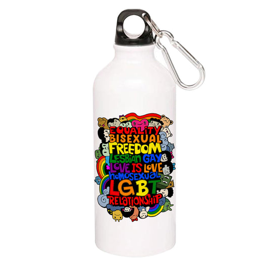 pride doodle sipper steel water bottle flask gym shaker printed graphic stylish buy online india the banyan tee tbt men women girls boys unisex  - lgbtqia+