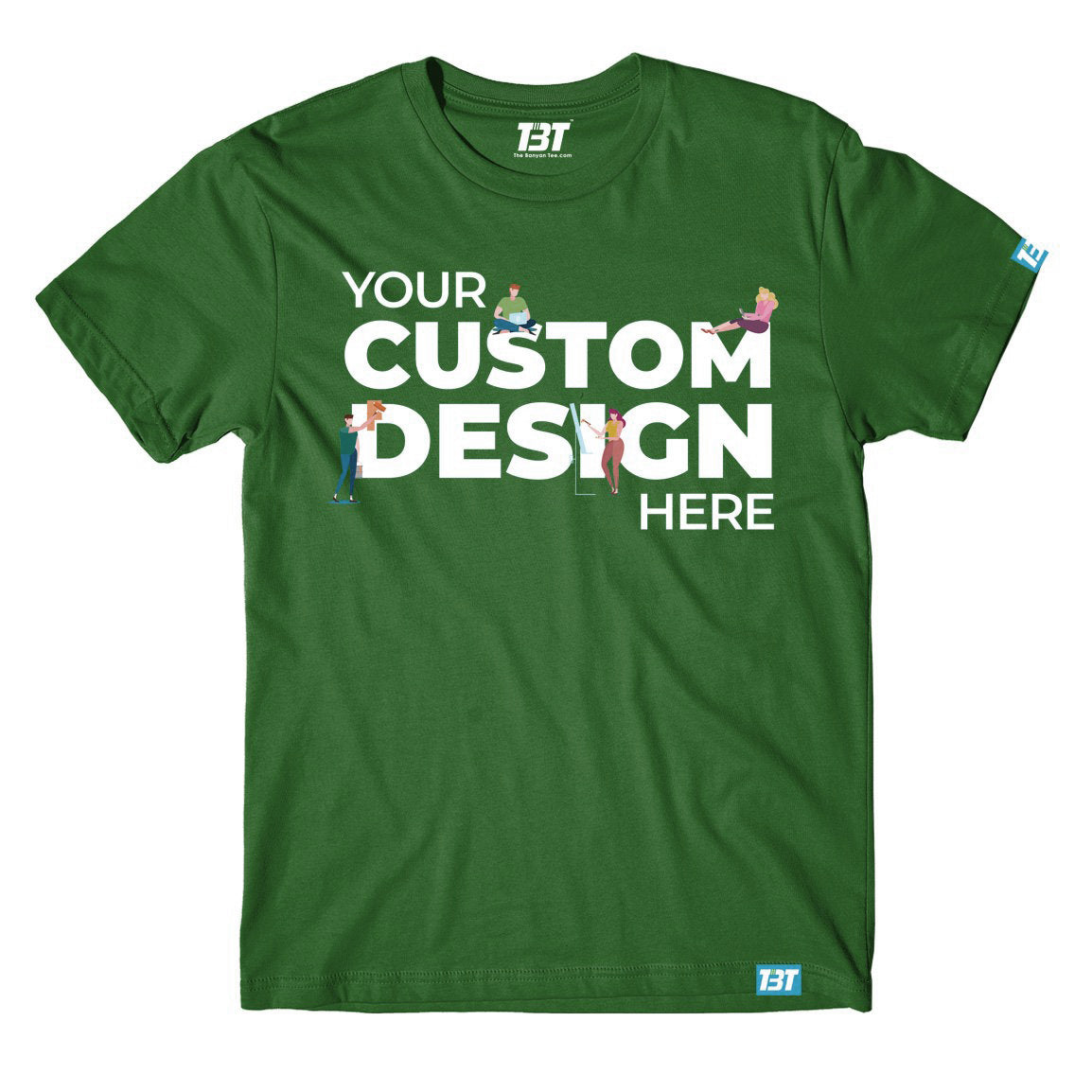 custom customisable t-shirts steel grey t-shirt custom customisable bottle green tshirts the banyan tee tbt basics