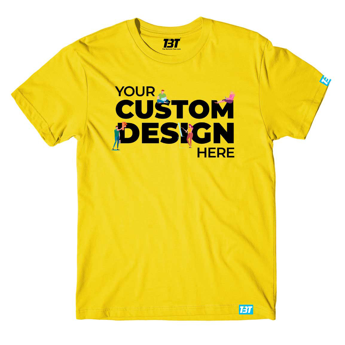 custom customisable t-shirts steel grey t-shirt custom customisable golden yellow tshirts the banyan tee tbt basics