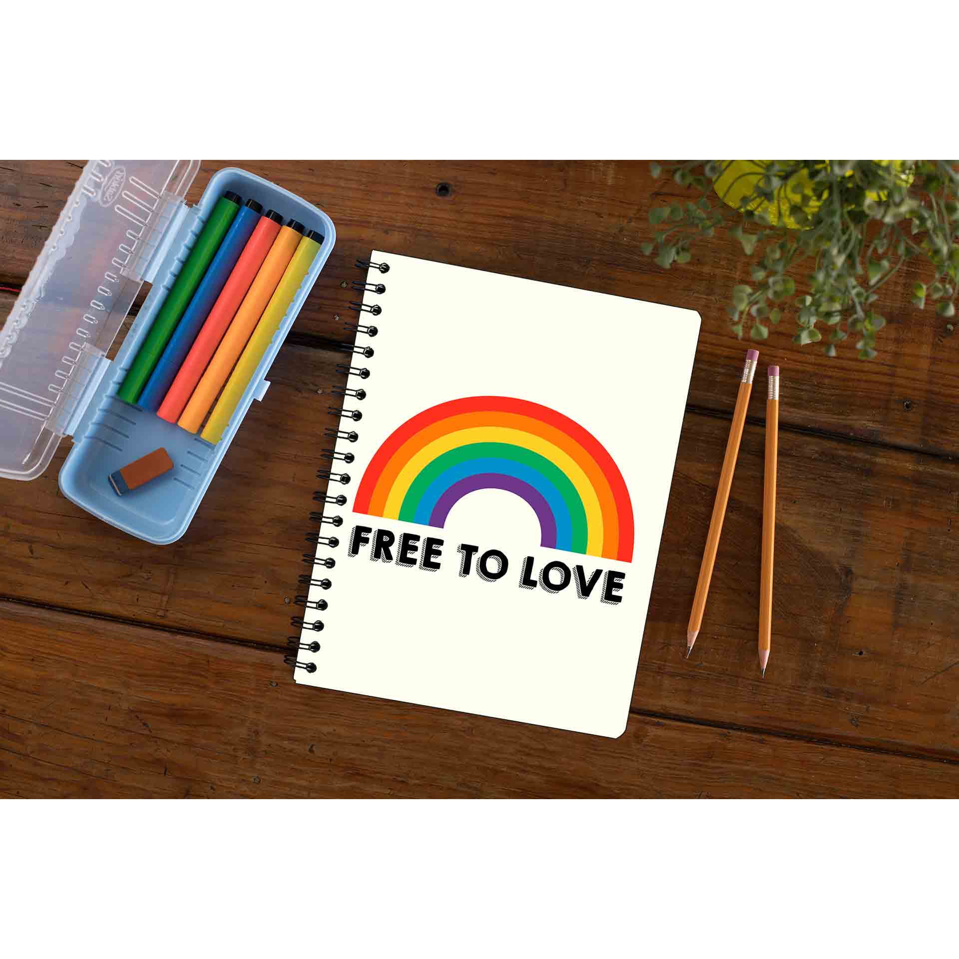 pride free to love notebook notepad diary buy online india the banyan tee tbt unruled - lgbtqia+