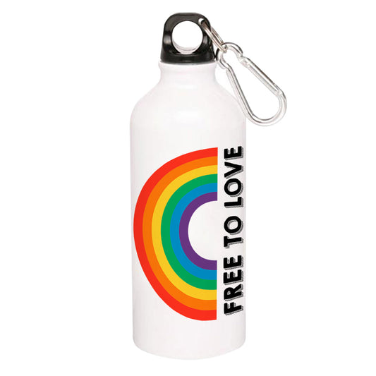 pride free to love sipper steel water bottle flask gym shaker printed graphic stylish buy online india the banyan tee tbt men women girls boys unisex  - lgbtqia+