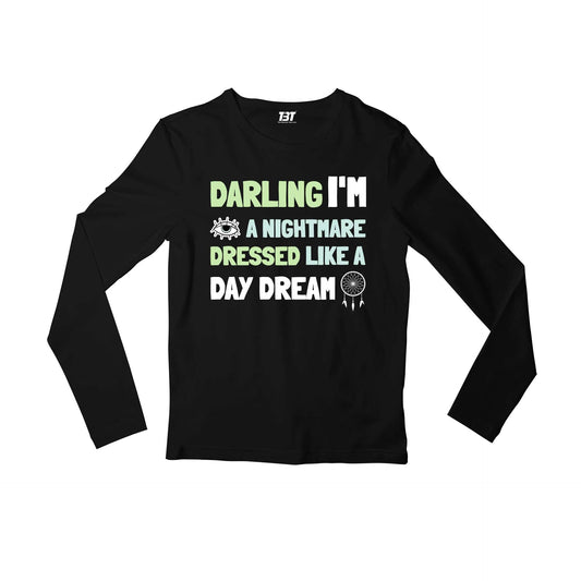 taylor swift blank space full sleeves long sleeves music band buy online india the banyan tee tbt men women girls boys unisex black darling i'm a nightmare dressed like a daydream