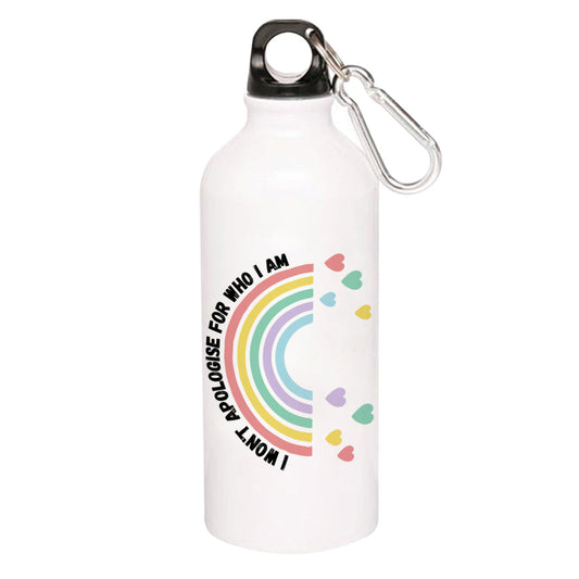 pride i won't apologise for who i am sipper steel water bottle flask gym shaker printed graphic stylish buy online india the banyan tee tbt men women girls boys unisex  - lgbtqia+