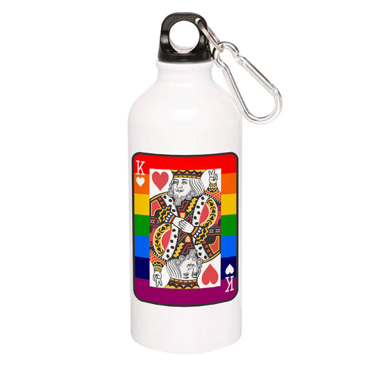 pride the king of hearts sipper steel water bottle flask gym shaker printed graphic stylish buy online india the banyan tee tbt men women girls boys unisex  - lgbtqia+