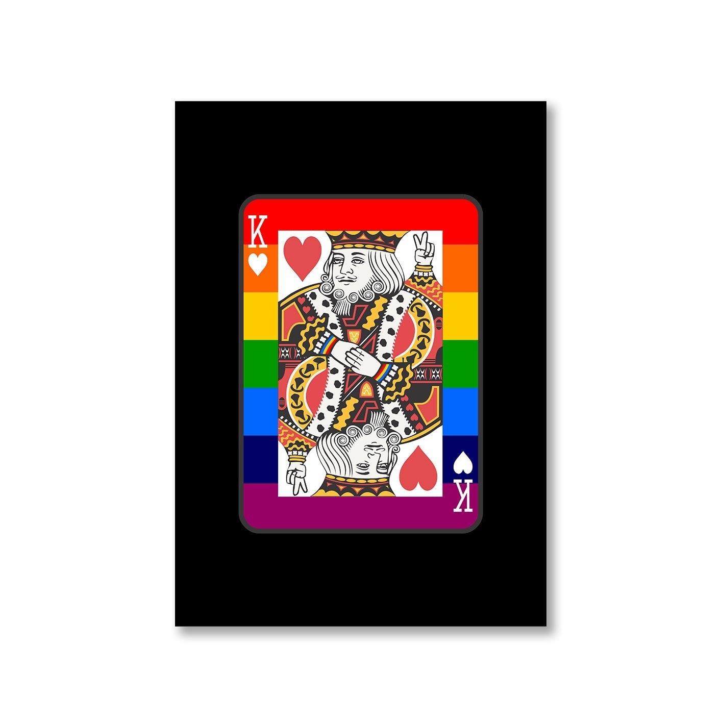 pride the king of hearts poster wall art buy online india the banyan tee tbt a4 - lgbtqia+