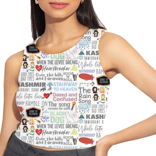 led zeppelin  all over printed crop tank tv & movies buy online india the banyan tee tbt men women girls boys unisex xs