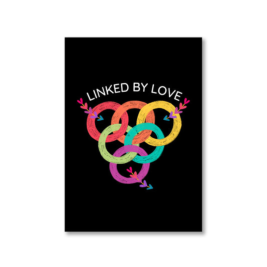pride linked by love poster wall art buy online india the banyan tee tbt a4 - lgbtqia+