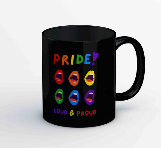 pride loud and proud mug coffee ceramic printed graphic stylish buy online india the banyan tee tbt men women girls boys unisex  - lgbtqia+