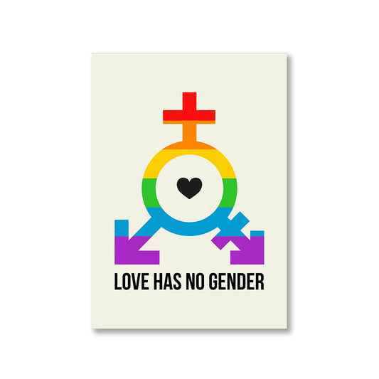 pride love has no gender poster wall art buy online india the banyan tee tbt a4 - lgbtqia+