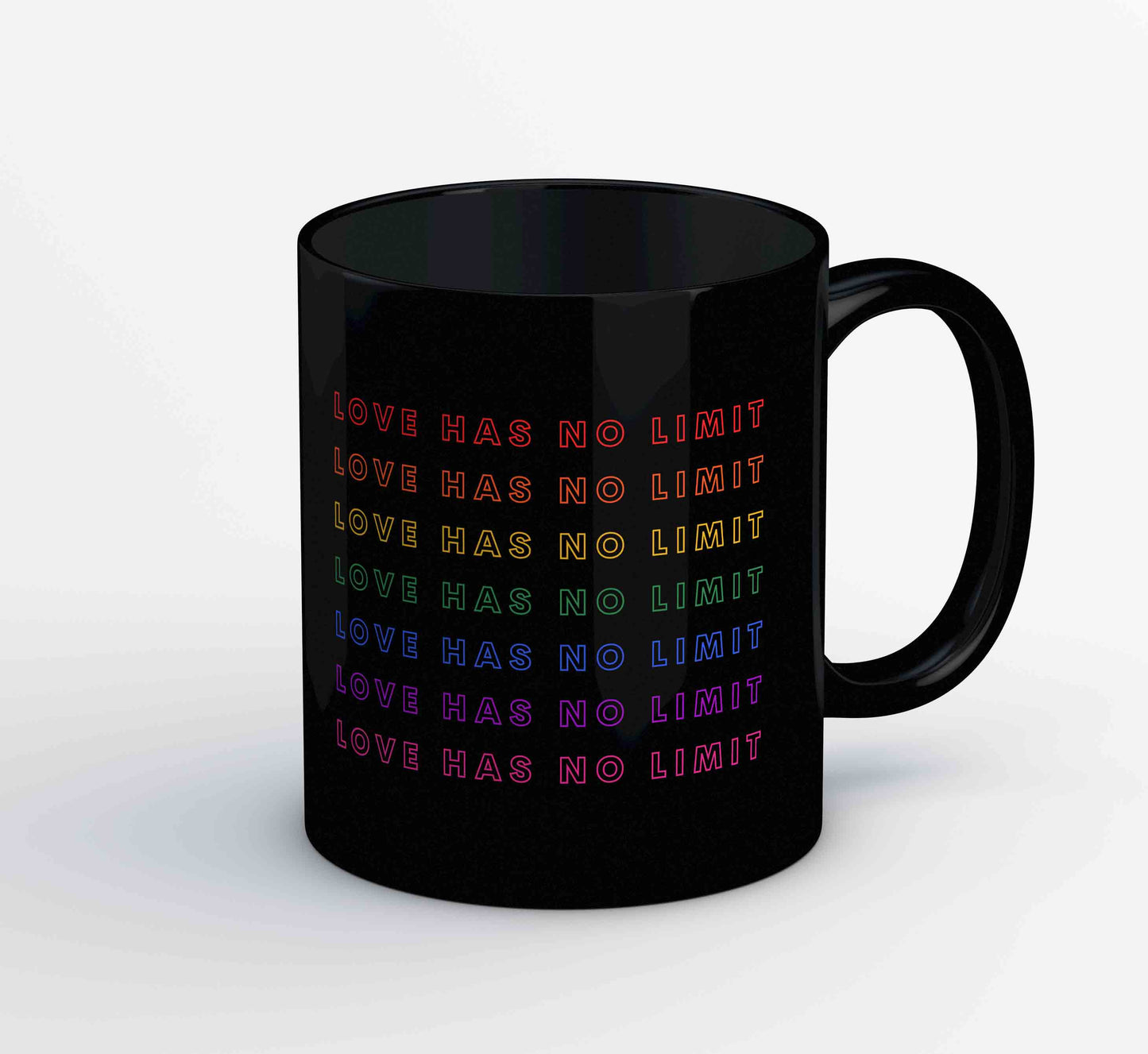 pride love has no limit mug coffee ceramic printed graphic stylish buy online india the banyan tee tbt men women girls boys unisex  - lgbtqia+