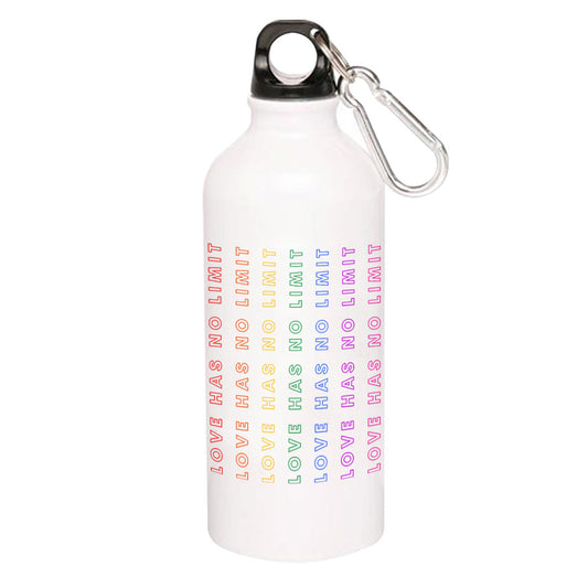 pride love has no limit sipper steel water bottle flask gym shaker printed graphic stylish buy online india the banyan tee tbt men women girls boys unisex  - lgbtqia+