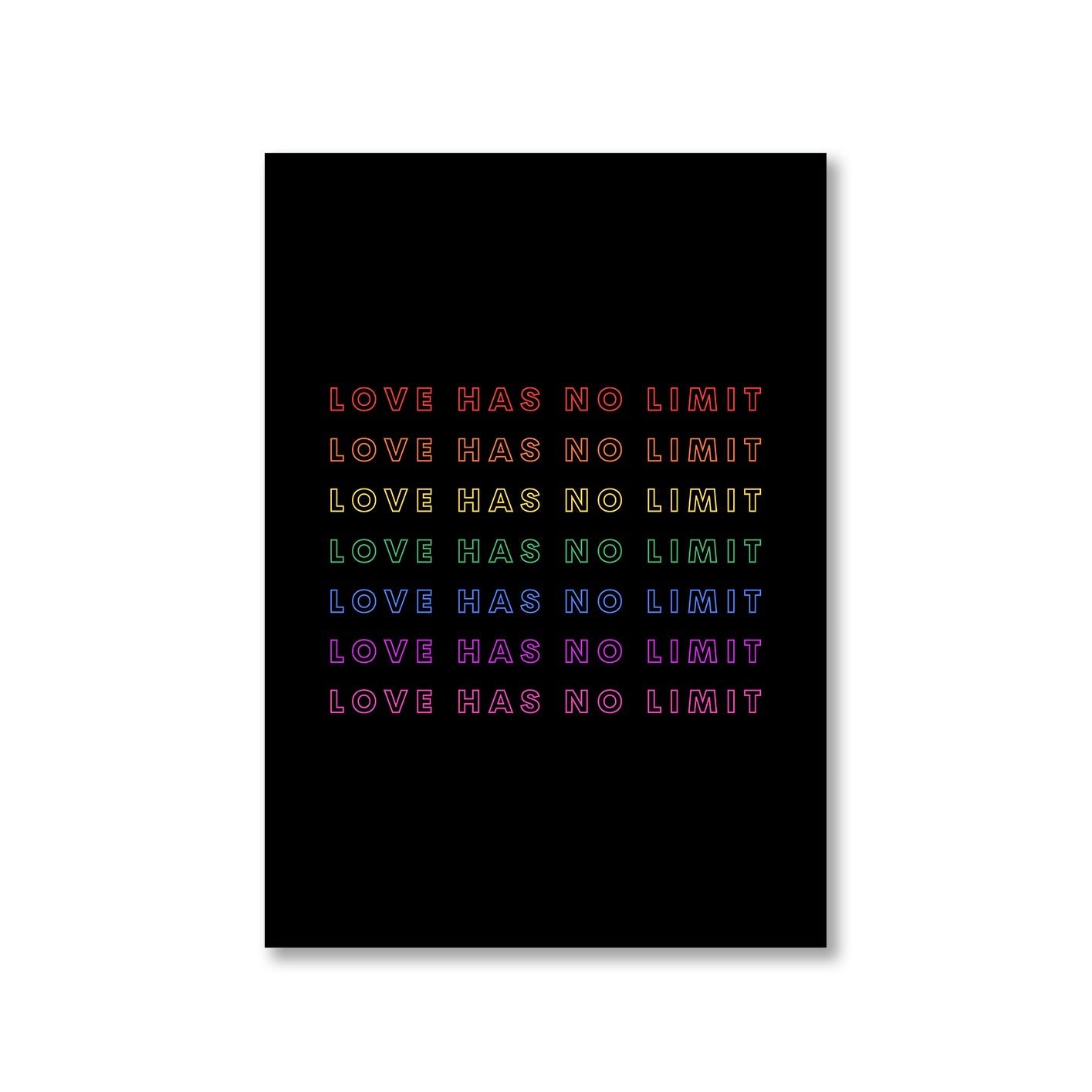 pride love has no limit poster wall art buy online india the banyan tee tbt a4 - lgbtqia+