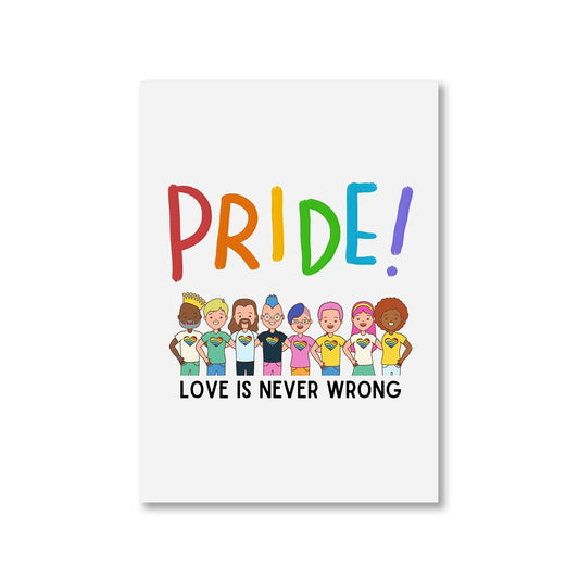 pride love is never wrong poster wall art buy online india the banyan tee tbt a4 - lgbtqia+