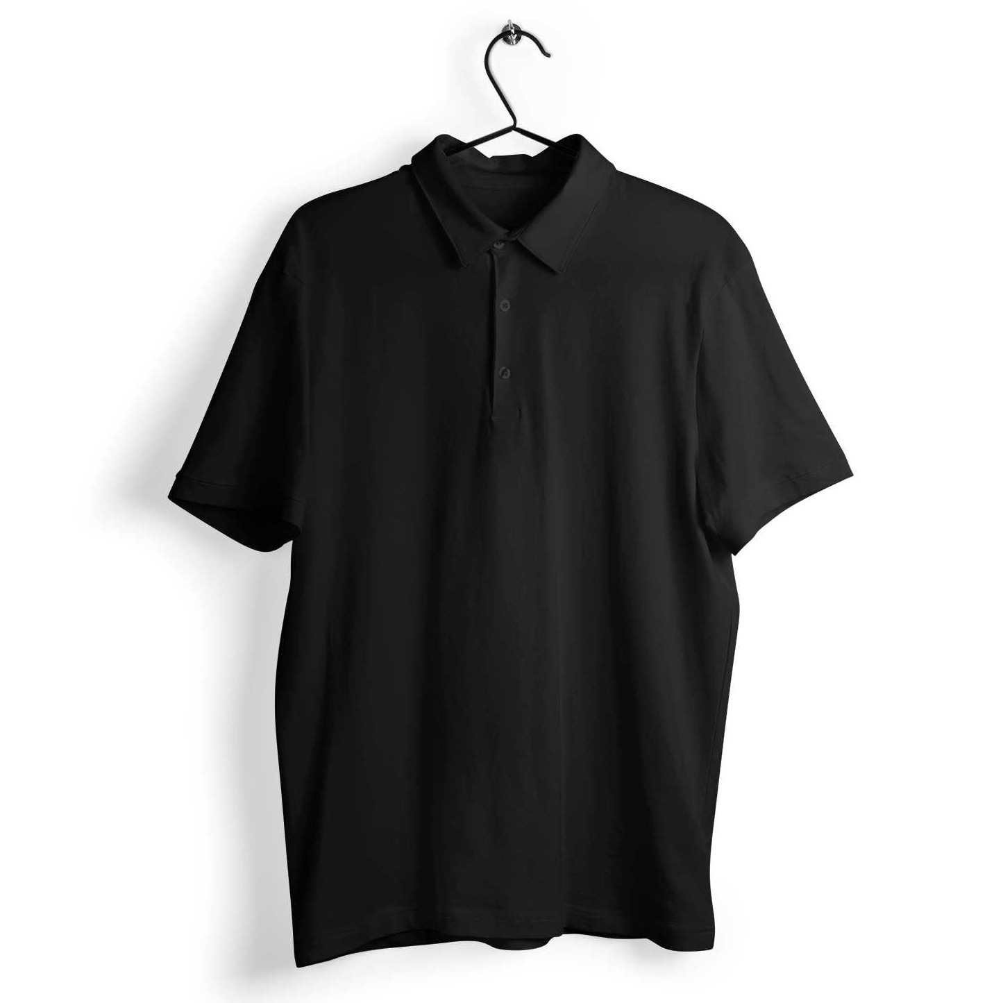 black polo t-shirt plain black collar t-shirts the banyan tee 100% cotton polo t-shirts