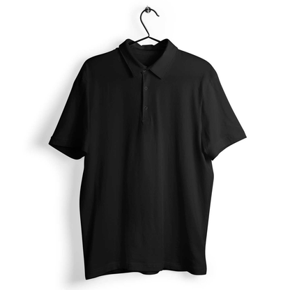 black polo t-shirt plain black collar t-shirts the banyan tee 100% cotton polo t-shirts
