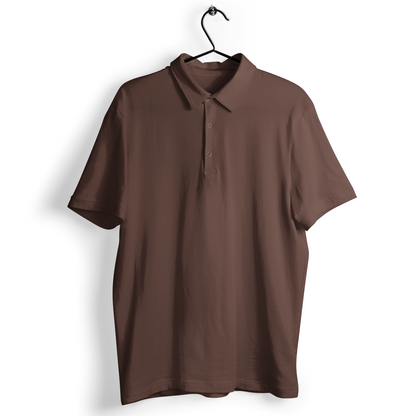 coffee brown polo t-shirt plain coffee brown collar t-shirts the banyan tee 100% cotton polo t-shirts